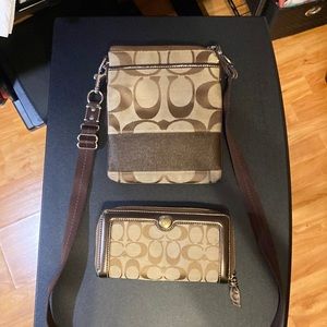 Coach Signature wallet and shoulder bag
